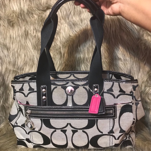 Black & Gray Coach Bag - Picture 2 of 6